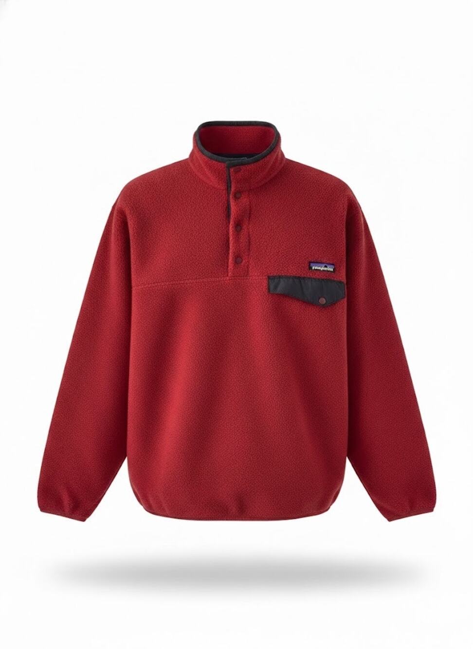 Patagonia Fleece Men’s Small Synchilla Snap-T Pullover Red Black 90s Y2K VTG